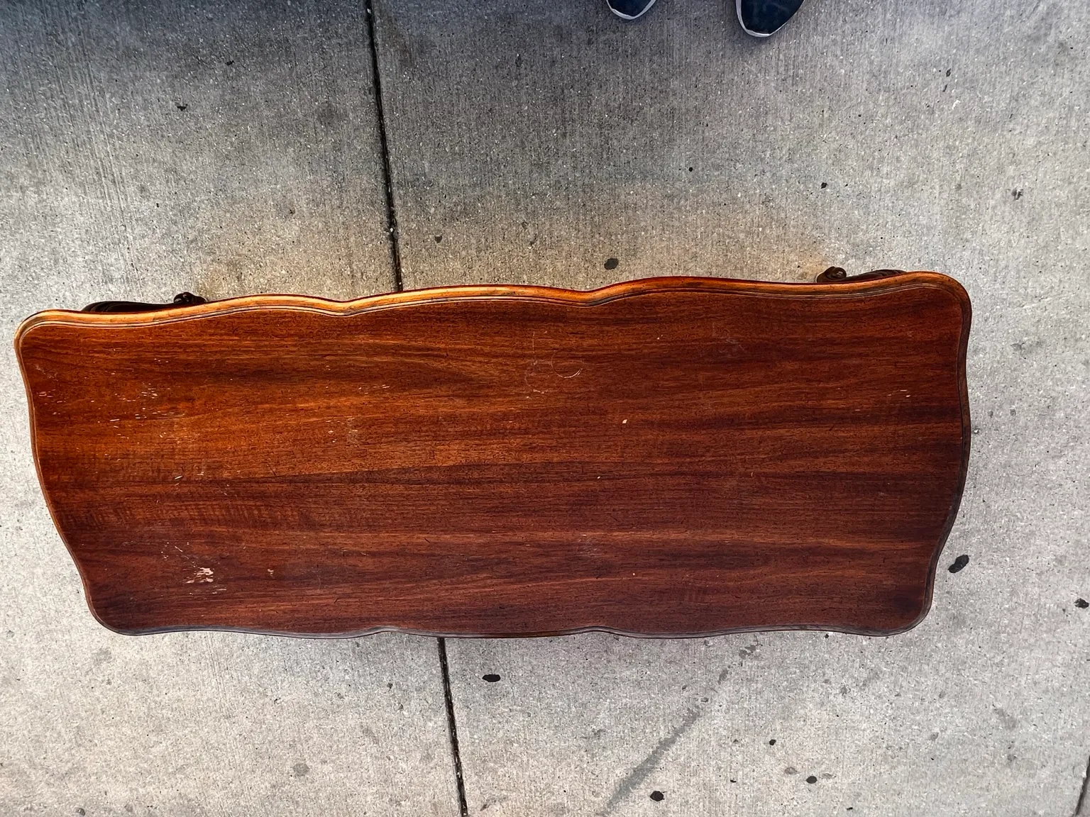 Classic table top before final refinishing